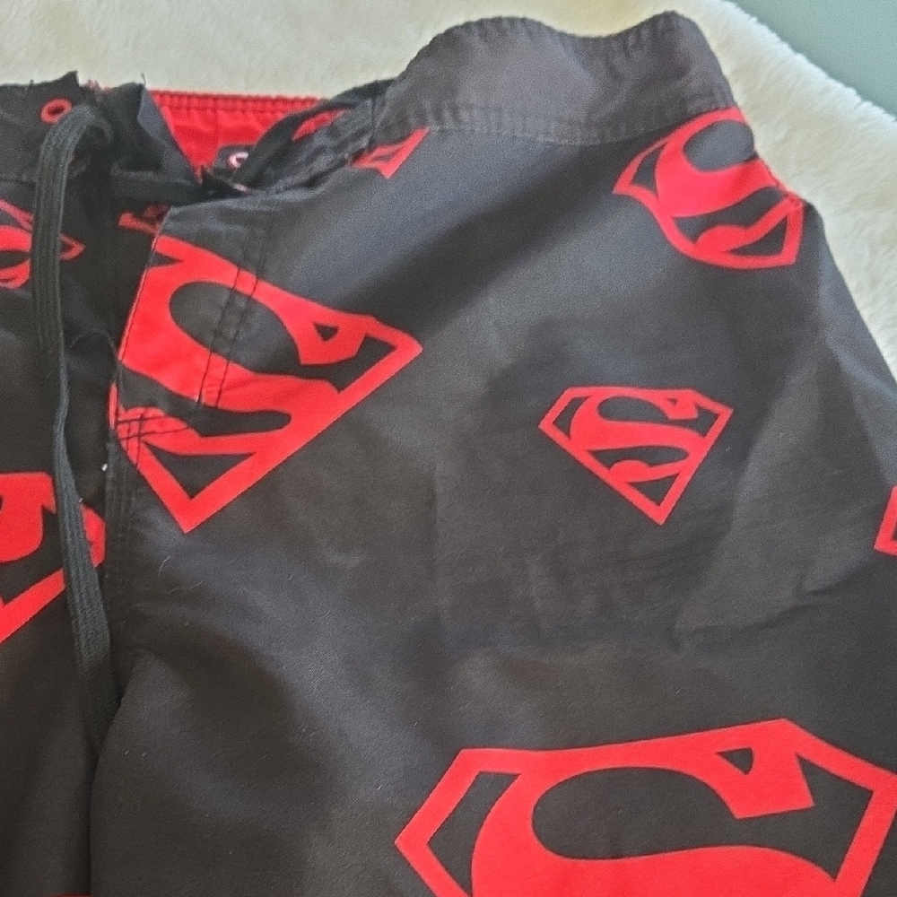 DC Comics Kids Black and Red Superman Shorts - Picture 5 of 11